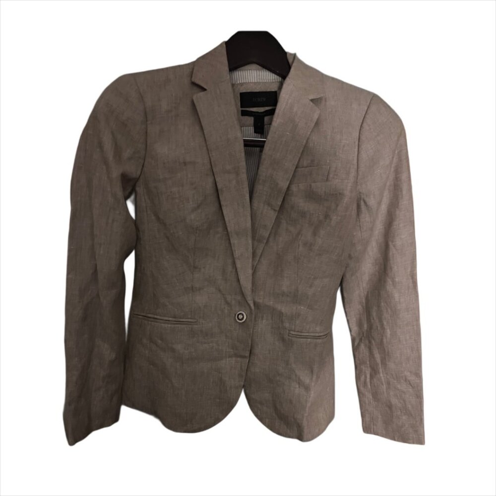 NWT J.Crew Linen Campbell Blazer Size 0